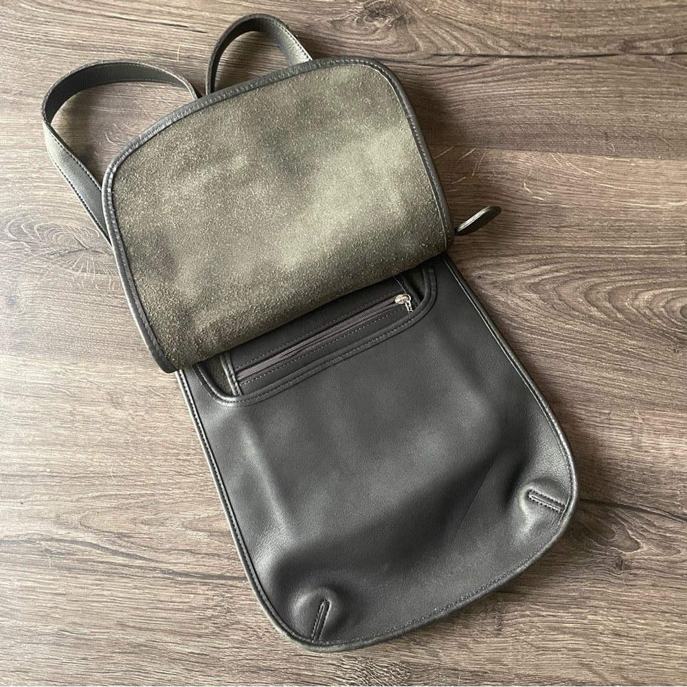 Coach Dark Gray Hippie Leather Crossbody Bag - Picture 2 of 4